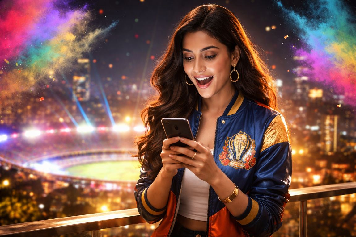 Cricket fans celebrating Holi festival with cricket betting